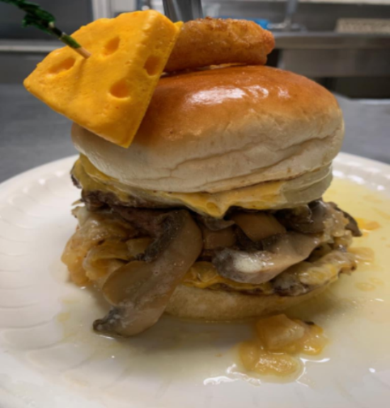 BITE INTO A LEGEND - SOLLY'S CHEESE HEAD BURGER 
